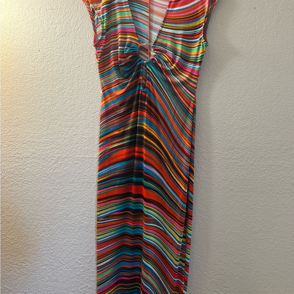 Colorful Striped Maxi Dress